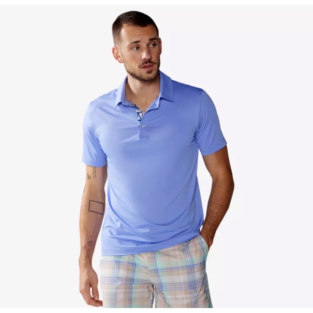 Chubbies Purple Haze Performance Golf Polo Periwinkle Purple XXL